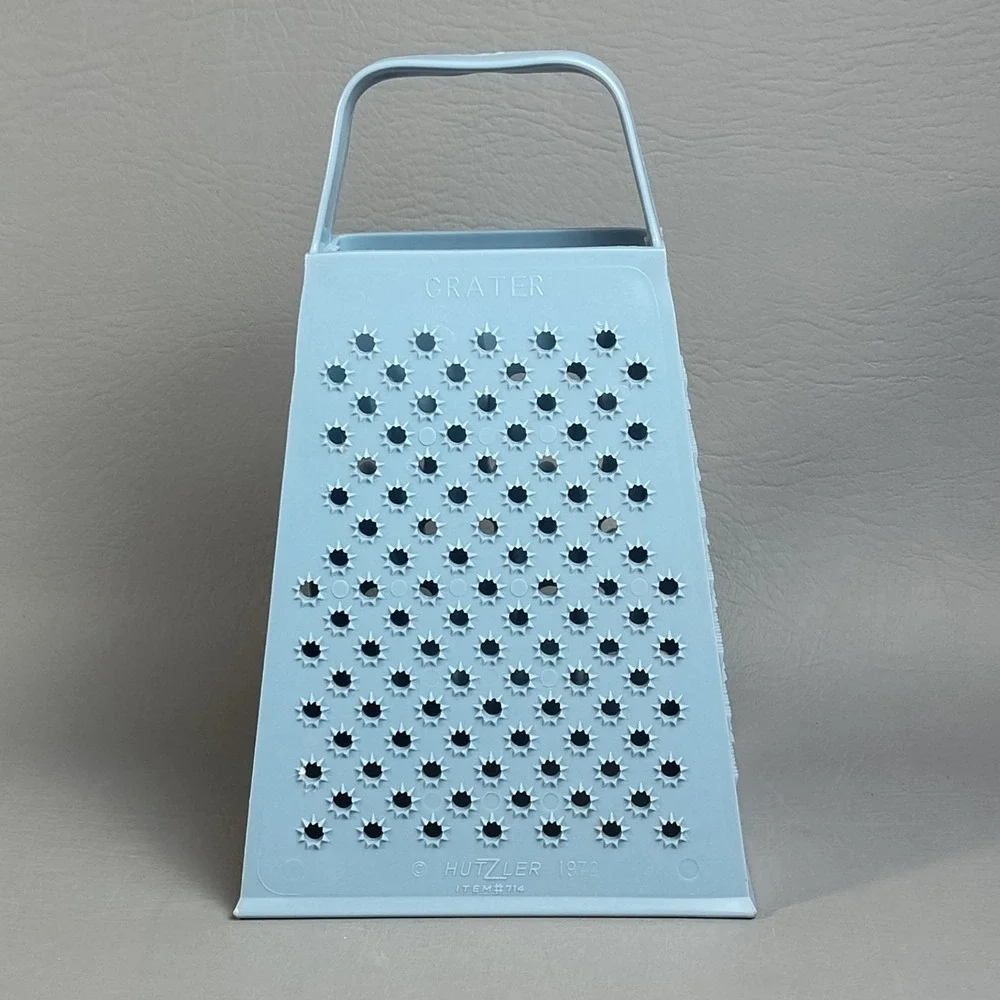 Vtg 1972 Hutzler Blue Kitchen Shredder Grater Stringer Slicer Rind Grater Cheese
